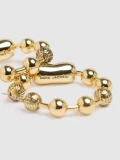Marc Jacobs Monogram Ball Chain Bracelet - Light Antique Gold - Size XS/S