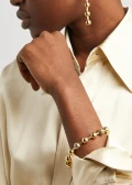 Marc Jacobs Monogram Ball Chain Bracelet - Light Antique Gold - Size XS/S