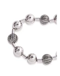 Marc Jacobs Monogram Ball Chain Bracelet - Light Antique Silver - Size XS/S