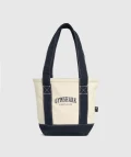 GYMSHARK COLLEGIATE TOTE - OAT WHITE/ HEAVY BLUE - MINI / 30 X 20 X 11.5 CM