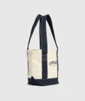 GYMSHARK Collegiate Tote - Oat white/ Heavy Blue - Mini / 30 x 20 x 11.5 cm
