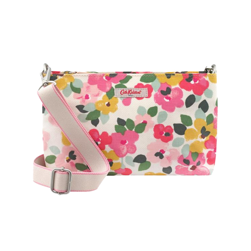 CATH KIDSTON BAG LARGE CROSSBODY - PAINTED PANSIES - 915298