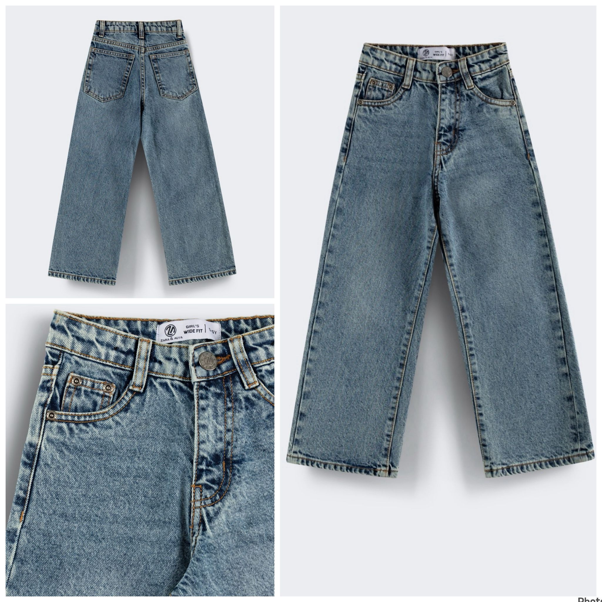 Girl Wide Leg - Light Blue - Size 11-12 yrs