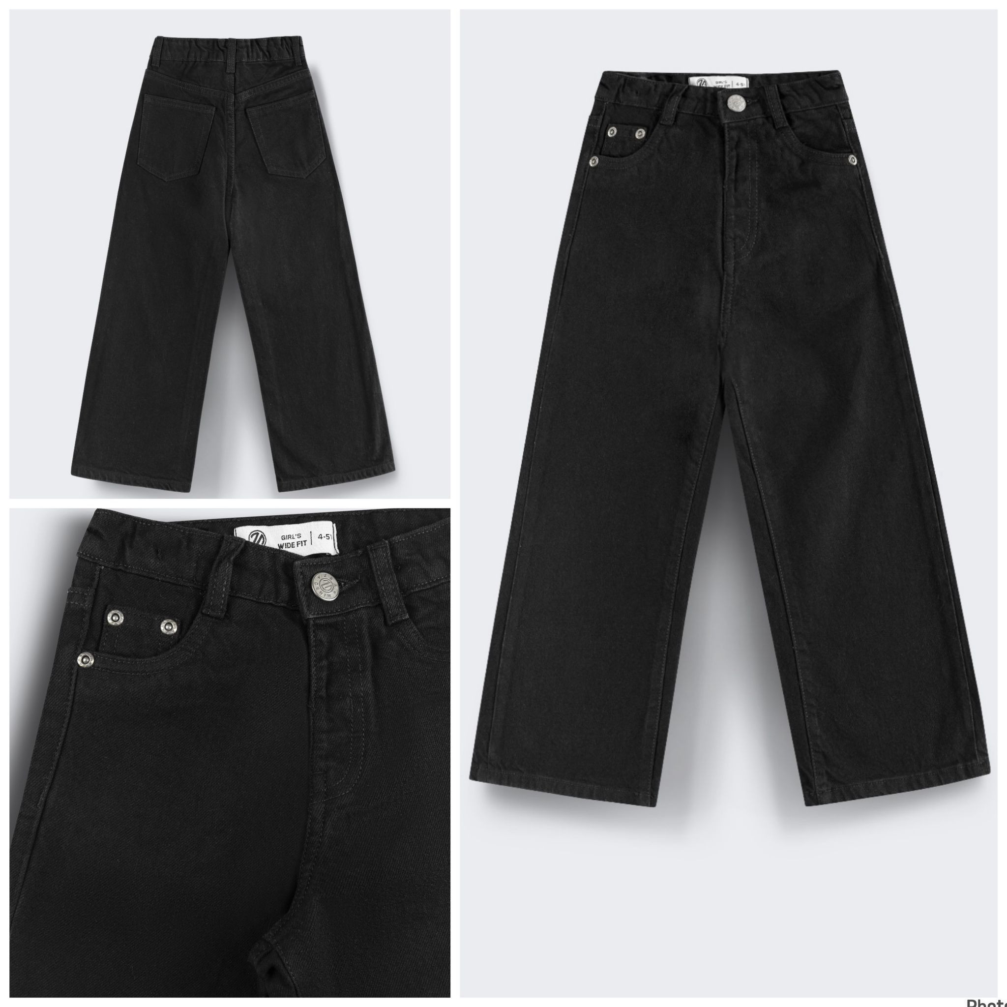 Girl Wide Leg - Black - Size 11-12 yrs