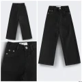 GIRL WIDE LEG - BLACK - SIZE 8 - 9 YRS