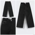 GIRL WIDE LEG - BLACK - SIZE 7-8 YRS