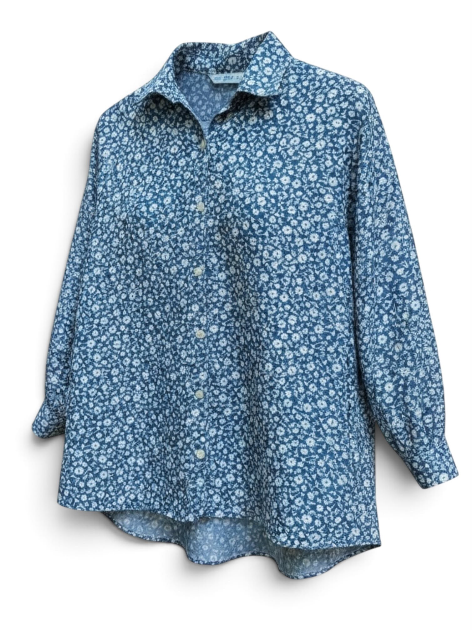 Z&A Shirt Women  - Blue Flower - Size XL