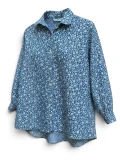Z&A Shirt Women  - Blue Flower - Size XL