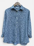 Z&A Shirt Women  - Blue Flower - Size XL