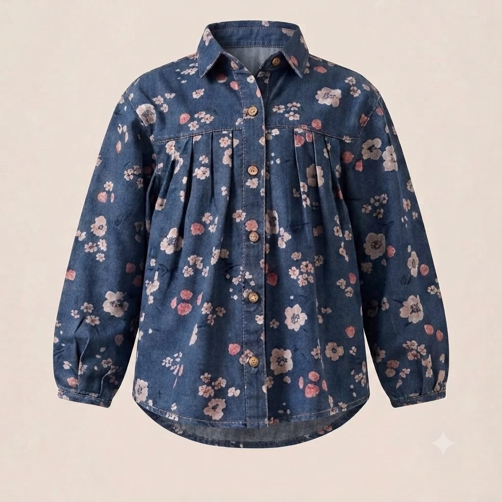 Girl Top - Top Cherry Blossom - Size 7-8 yrs