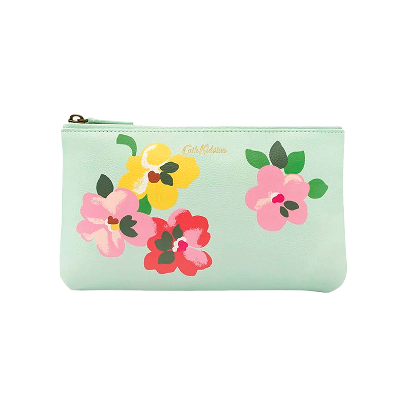 CATH KIDSTON ZIP M BAG POUCH - PAINTED PANSIES - 916622