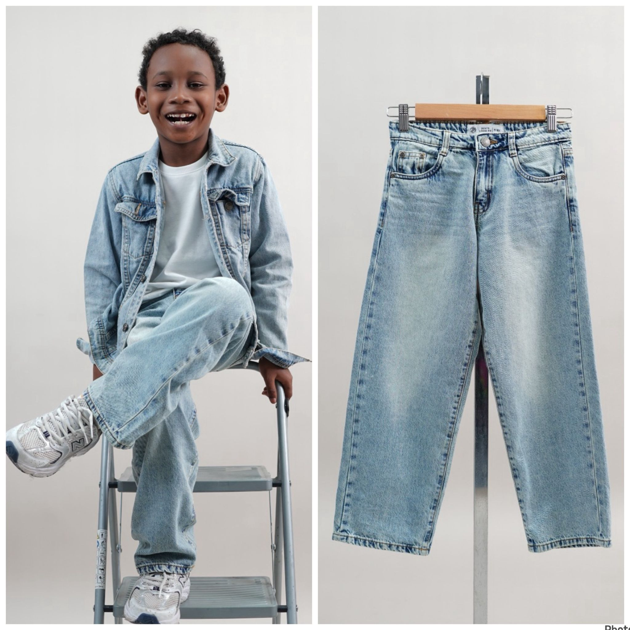 BOYS LOOSE FIT - LOOSE/SKY BLUE - SIZE 11-12 YRS