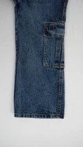 Girls Cargo Wide Leg - Dark Blue - Size 7-8 yrs