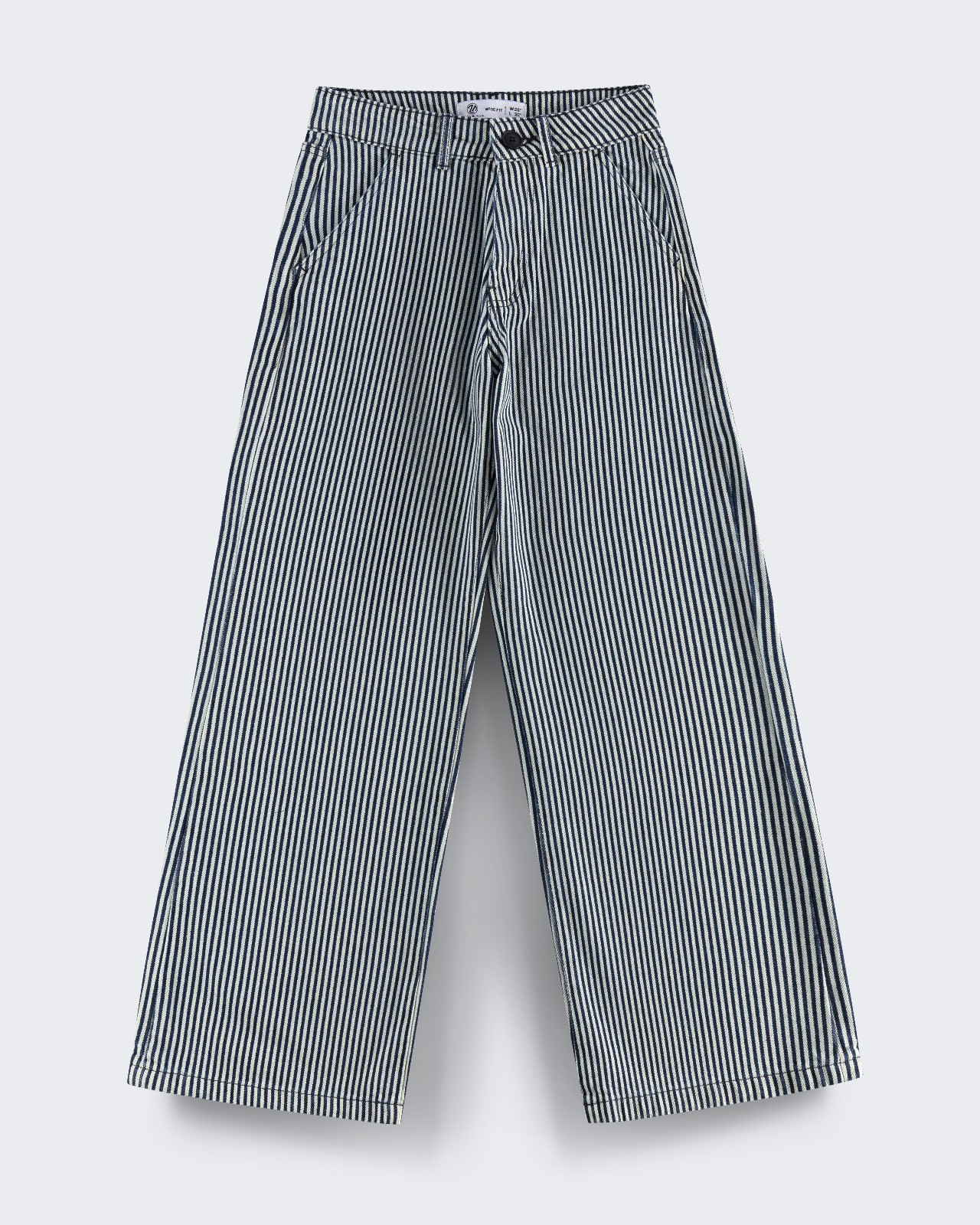 Women Wide Leg Stripe - BLK/WHT STRIPE - W38/L30
