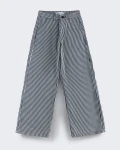 Women Wide Leg Stripe - BLK/WHT STRIPE - W38/L30