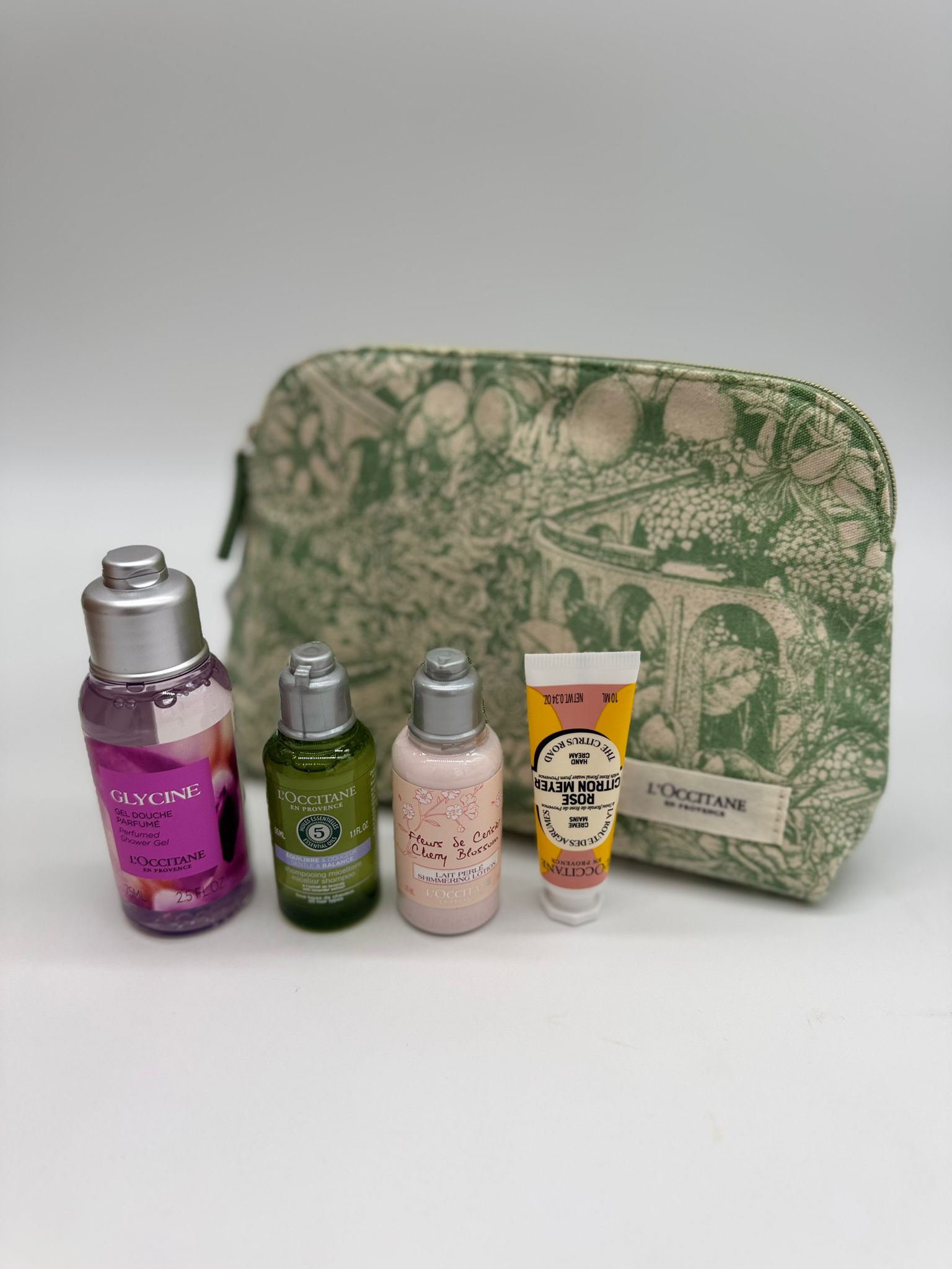 Loccitane Set of 4 with pouch - 75/35/35/10 ml