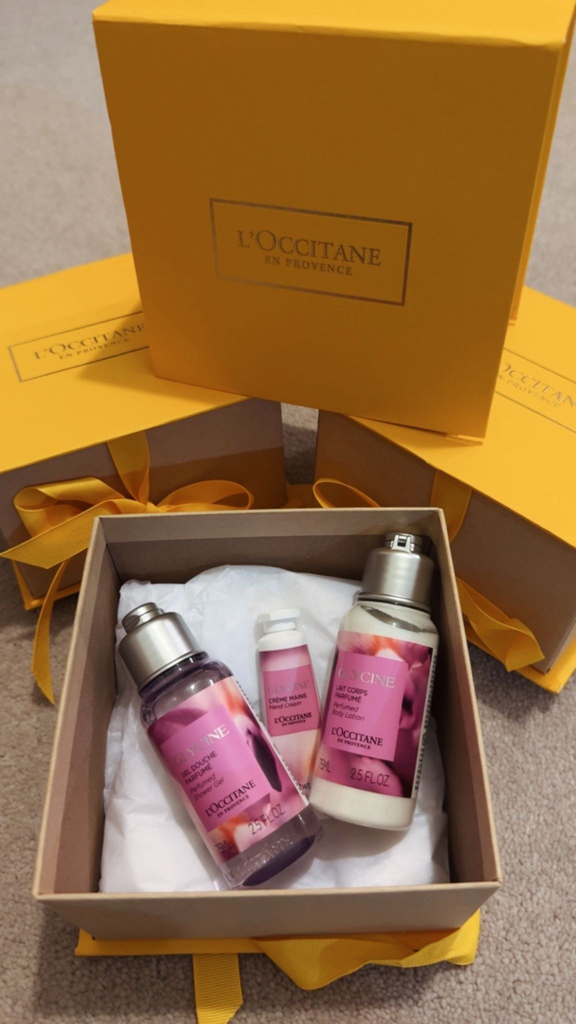 Loccitane Set of 3 with gift box - 75/75/10 ml