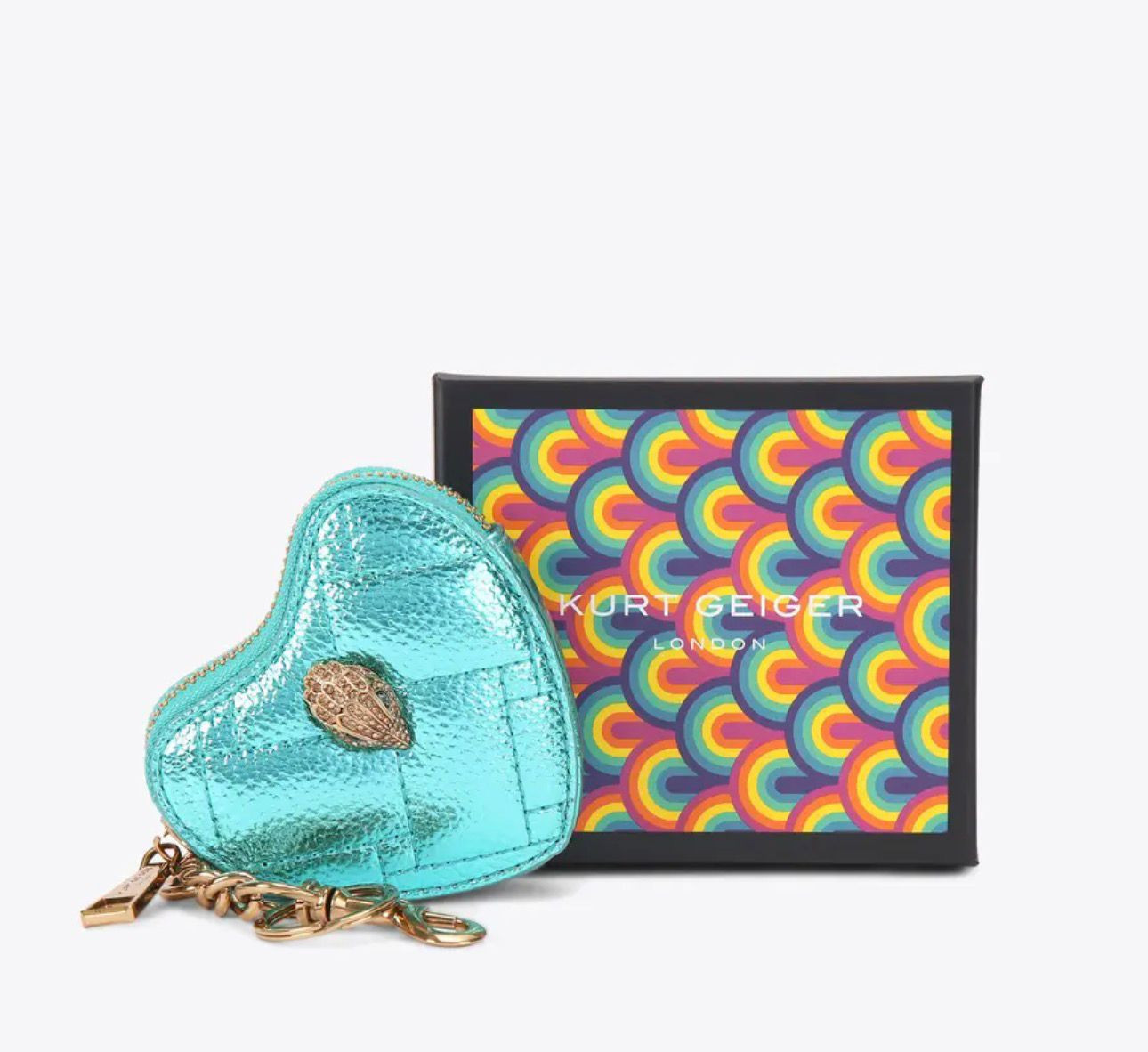 Kurt Geiger Kensington Heart Charm/Coin Purse - Md Green - One Size