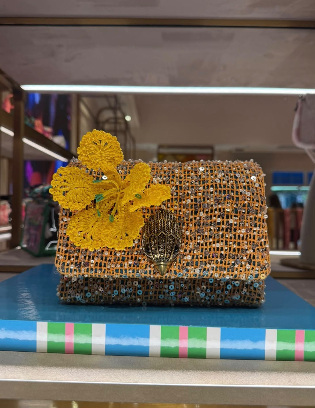 Kurt Geiger KC Kensington - Orange Multi - 20 x 14 x 6 cm (Free Tote)
