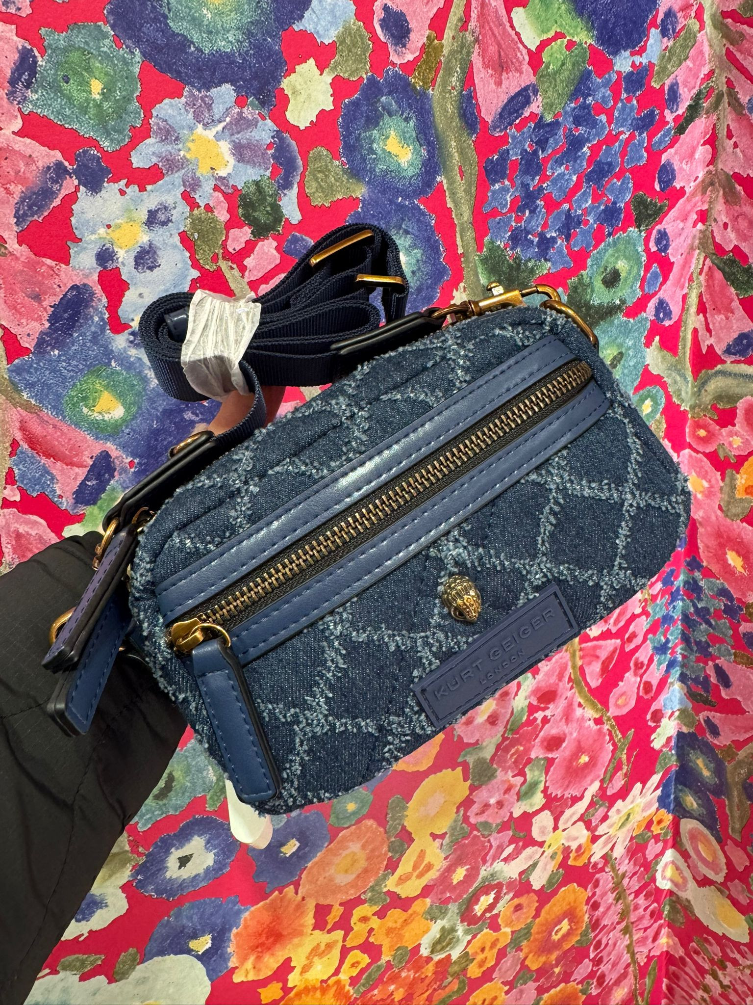 Kurt Geiger KGL Denim Crossbody - Denim - 19 x 10 x 6 cm