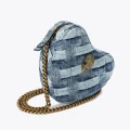 Kurt Geiger Heart Denim Crossbody - Denim - 7146388669 / Small