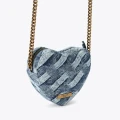 Kurt Geiger Heart Denim Crossbody - Denim - 7146388669 / Small