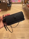 KURT GEIGER LONG NANO SHOREDITCH CROSSBODY - 5368500109 / BLACK LEATHER - 14 X 8 X 4 CM