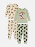 PRIMARK Pyjama set of 2 - Khaki Multi - 18-24 mth
