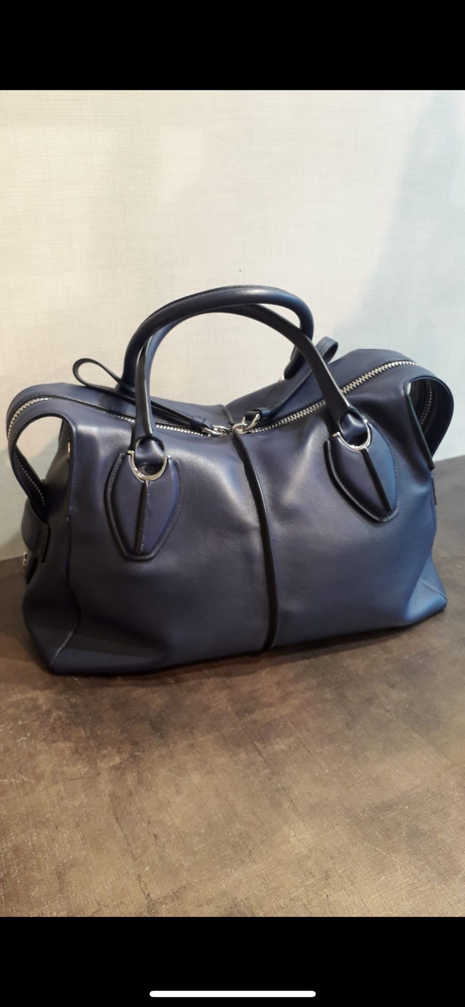 Tod's Any Bauletto Zip Media Tote - Navy Blue - XBWANYH0300XPAU816