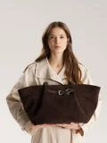 RESERVED Tote - Dark Brown - 55 x 28 x 13 cm