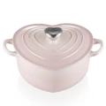 Le Creuset Cast Iron Heart Cocotte - Shell Pink / Heart Knob - 20cm