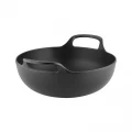 Le Creuset Cast Iron Balti Dish - Matte Black - 24cm