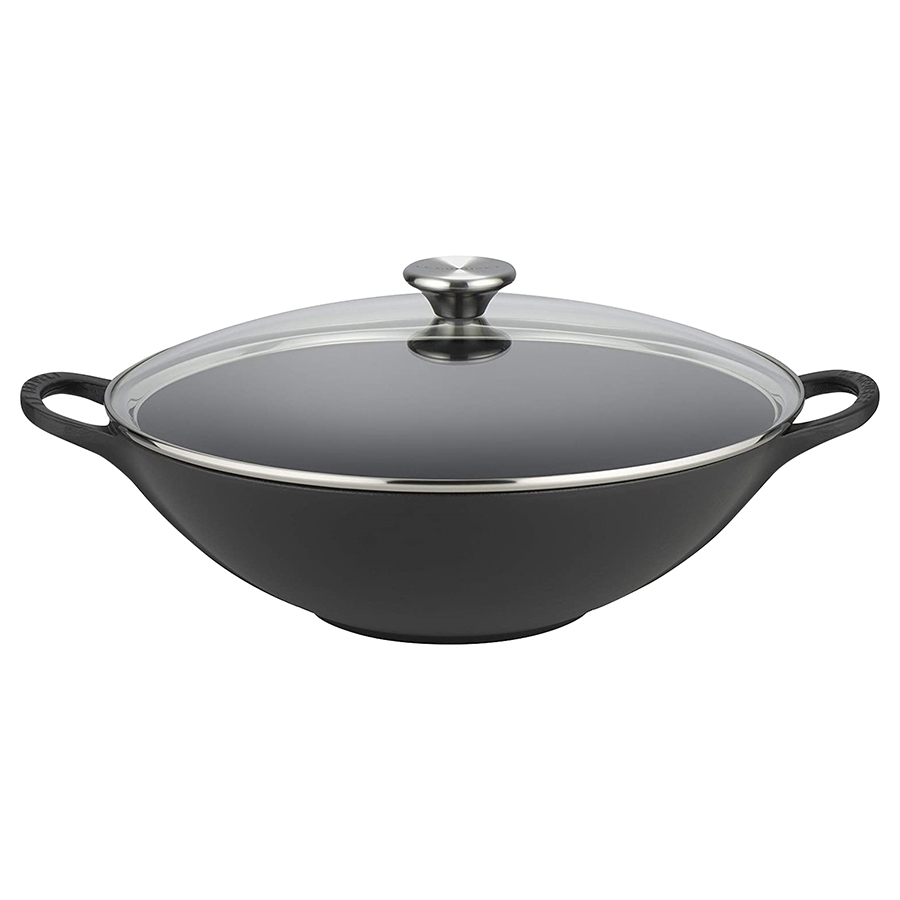 Le Creuset Wok Glass Lid - Black - 32cm
