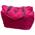 PRADA IBG740 TESSUTO IMPUNTU WITH LONG STRAP  - FUXIA - MEDIUM