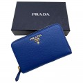 PRADA 1ML157 ZIP AROUND - BLUETTE - MEDIUM