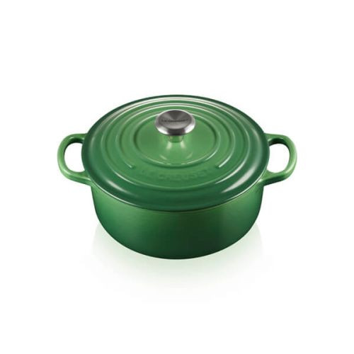 Le Creuset Signature Round Casserole - Bamboo Green - 24cm