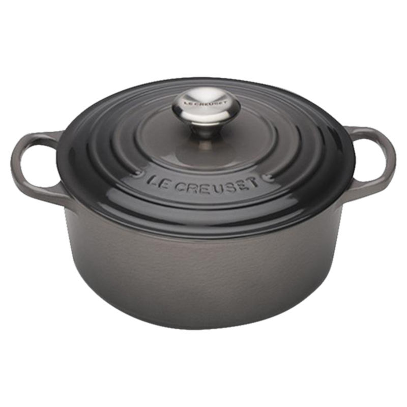 Le Creuset Signature Round Casserole - Flint - 18cm