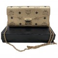 MCM WALLET ON CHAIN / CROSSBODY - GOLD - LARGE