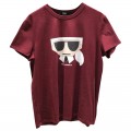 KARL LAGERFELD KOCKTAIL KARL TSHIRT - TAWNY PORT - SIZE XS