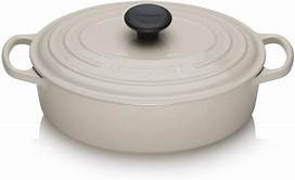 Le Creuset Signature Oval Casserole - Creme - 27cm