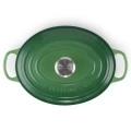 Le Creuset Signature Oval Casserole - Bamboo Green - 27cm