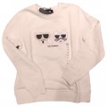 KARL LAGERFELD K/KOCKTAIL COUPLE  SWEATSHIRT - WHITE - SIZE S