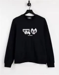 Karl Lagerfeld K/kocktail Couple  Sweatshirt 208W1806 - Black - Size XL