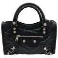 BALENCIAGA G MINI CITY  TOP HANDLE WITH LONG STRAP - BLACK - MINI