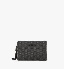 MCM Pouch - Monogram Jacquard Grey - One Size