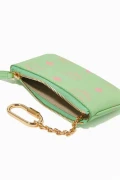 MCM Color Splash Logo Key Pouch - Summer Green - 13 x 9 cm