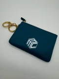 MCM KEY RING/COIN PURSE - DEEP LAGOON - 13.5 X 9 CM