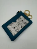 MCM Key Ring/Coin Purse - Deep Lagoon - 13.5 x 9 cm