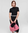 Karl Lagerfeld K/Knotted Shoulder Bag - 225W3056 / Pink - One Size