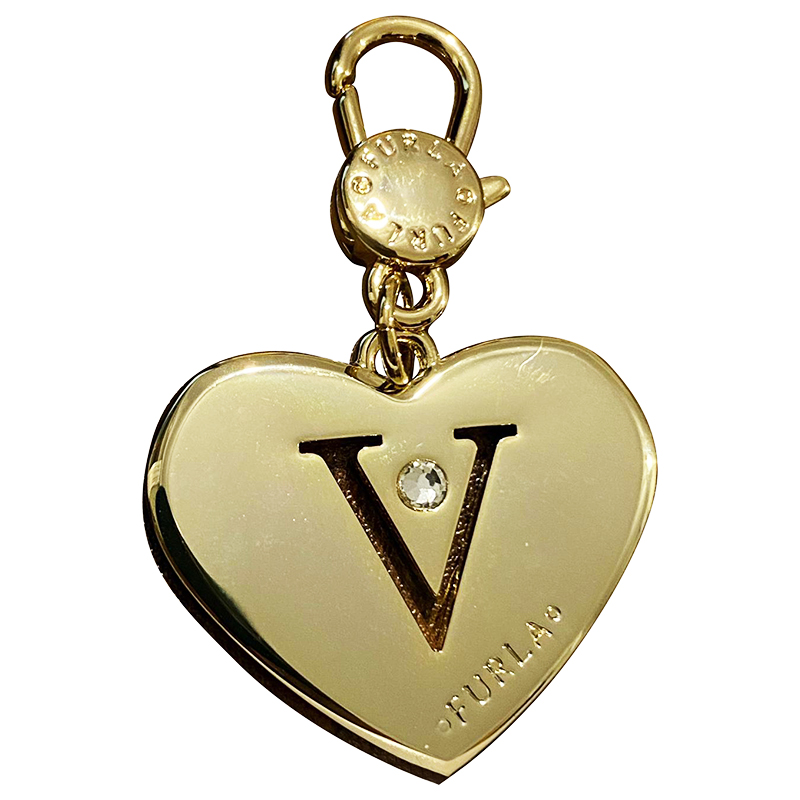 FURLA ALPHABET KEY RING - GOLD - ALPHABET V